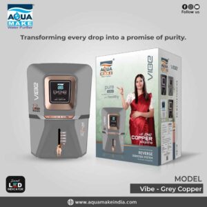 Aqua Make Vibe - Grey Copper RO Water Purifier